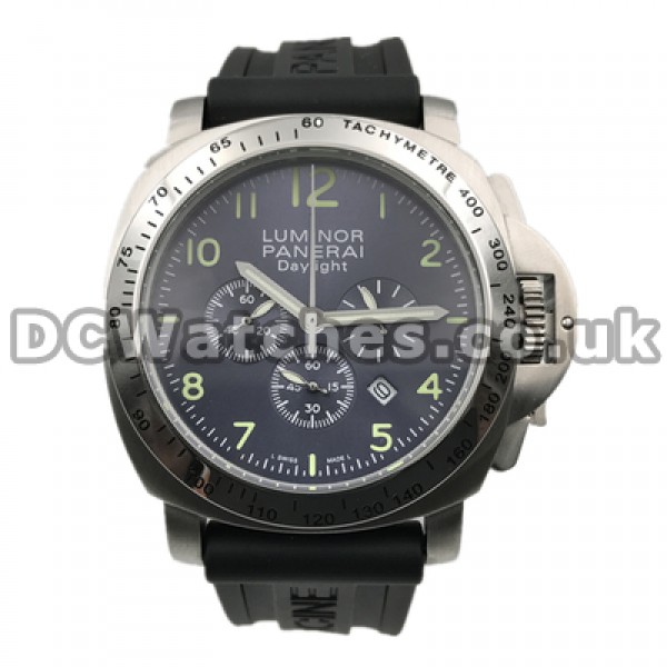 Luminous Arabic Numerals Panerai Luminor Daylight Replica Male Watches With Steel Cases