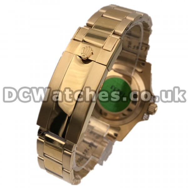 Male Fashionable 40MM Fake Rolex Submariner Watches With Gold Steel Cases Set Auger