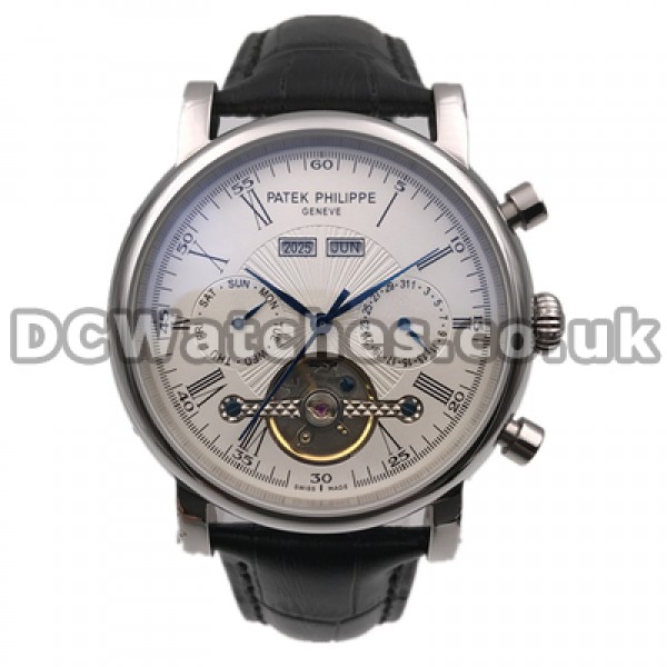 Popular Male Patek Philippe Complicated Replica 42MM Watches Online With Steel Cases