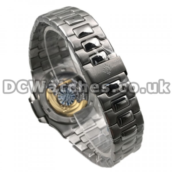 Shiny Diamond Indexes Male Patek Philippe Nautilus Replica Watches For Hot Sale With Blue Dials
