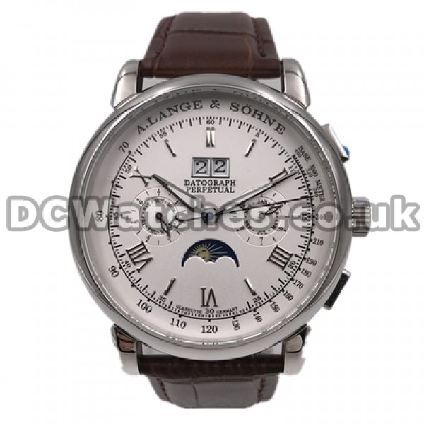 Male 41MM Fake A.Lange & Sohne Datograph Watches With Automatic Movements