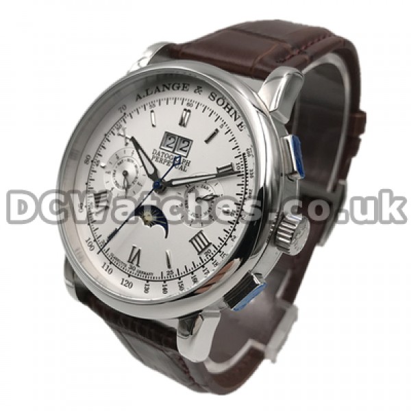 Male 41MM Fake A.Lange & Sohne Datograph Watches With Automatic Movements
