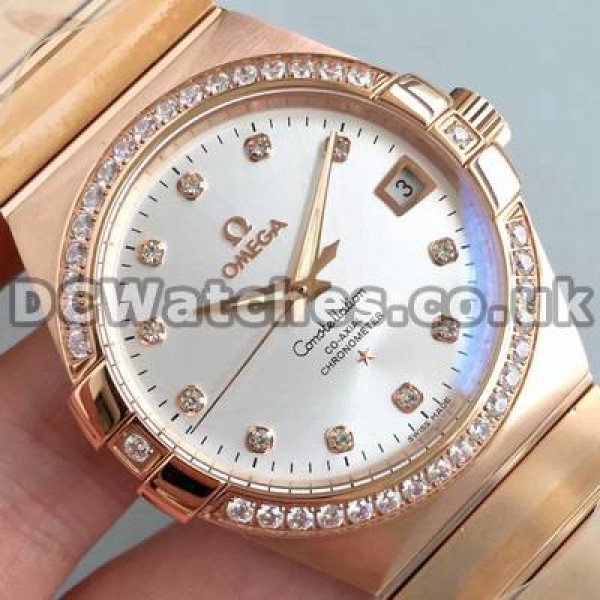 Male 38MM Fake Omega Constellation Watches With Automatic Movements