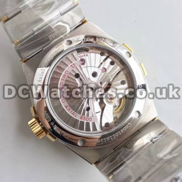 38 MM Perfect Omega Constellation Replica Watches With Golden Dials For Men