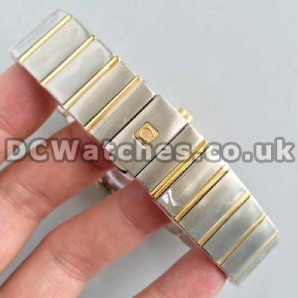 38 MM Perfect Omega Constellation Replica Watches With Golden Dials For Men