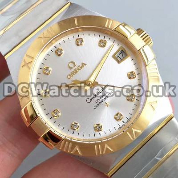 Male 38MM Fake Omega Constellation Automatic Movements Watches