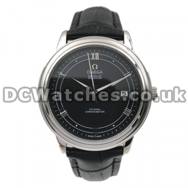 Male Black Dials Omega De Ville Hour Vision Fake 40MM Automatic Watches