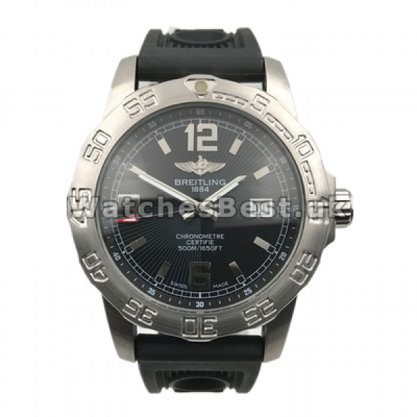 44MM Black Rubber Straps Breitling Colt Replica Automatic Watches