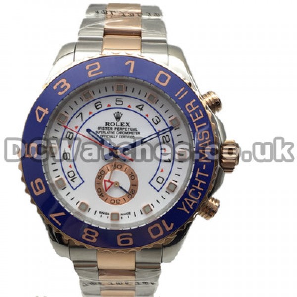 Charming Male UK Steel And Rose Gold Cases Rolex Yacht-Master II Copy Watches (Ceramic Bezel)