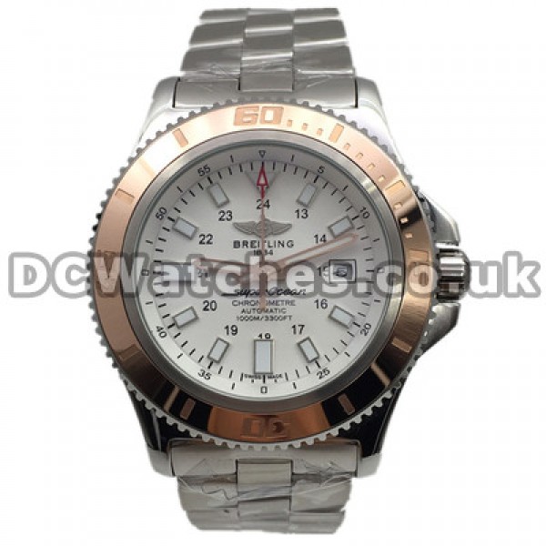 White Dials Breitling SuperOcean Heritage Replica Watches 44MM Sale For Men UK