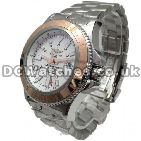 White Dials Breitling SuperOcean Heritage Replica Watches 44MM Sale For Men UK