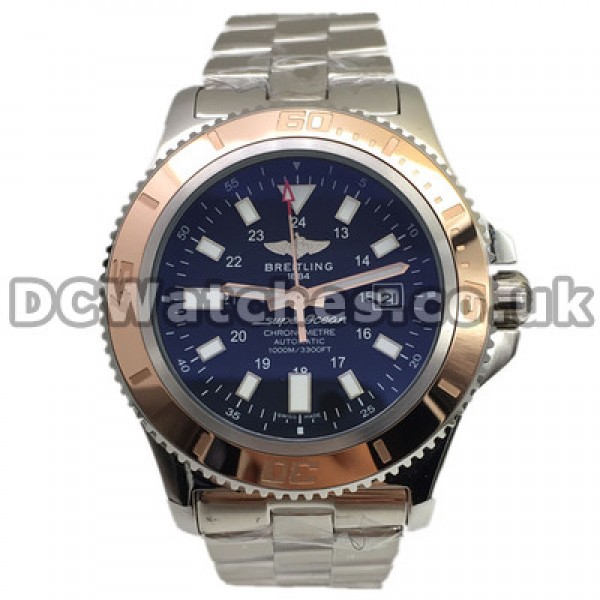 Popular Swiss Breitling SuperOcean Heritage Automatic Fake Watches Black Dials Online Sale