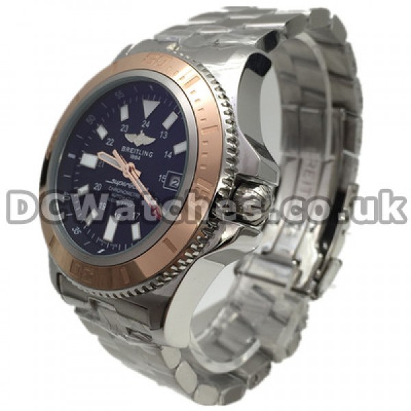 Popular Swiss Breitling SuperOcean Heritage Automatic Fake Watches Black Dials Online Sale