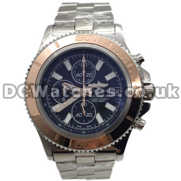 Functional UK Quartz Breitling SuperOcean Heritage Copy Watches With Rose Gold Bezels Online