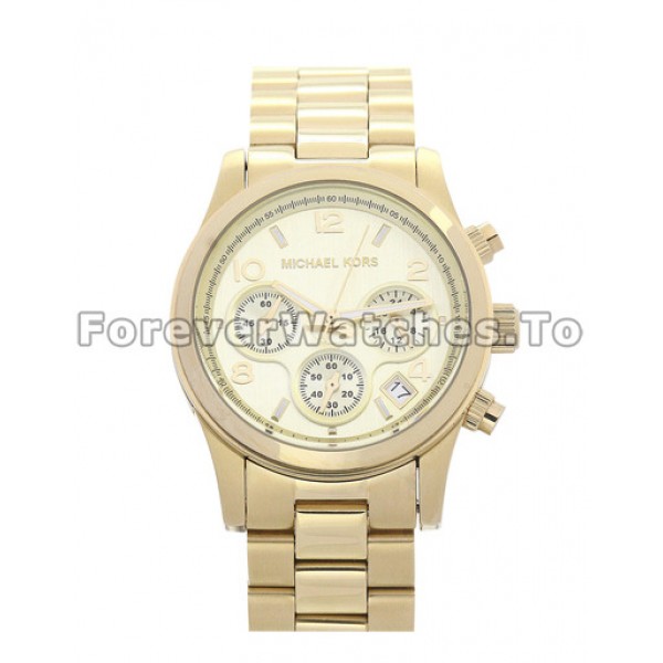 Functional Arabic Numerals MICHAEL KORS	Copy Watches With Gold & Steel Bracelets Online