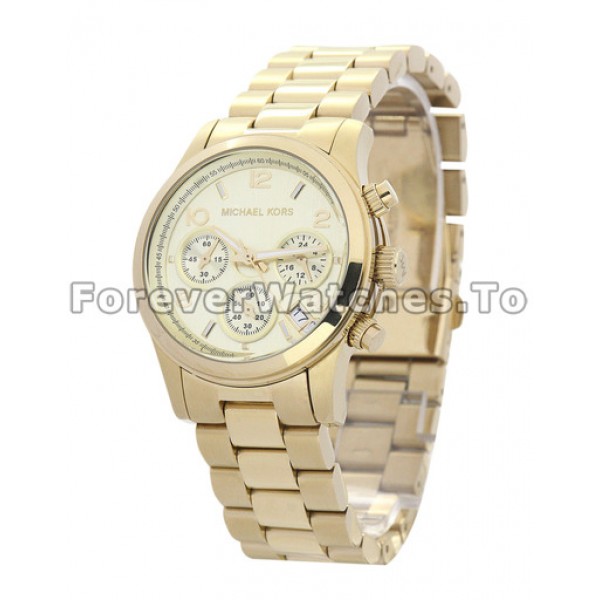 Functional Arabic Numerals MICHAEL KORS	Copy Watches With Gold & Steel Bracelets Online