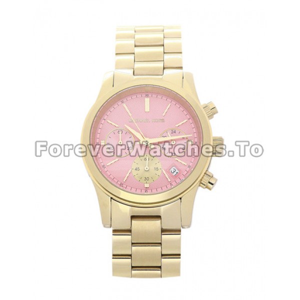 Distinctive 38MM MICHAEL KORS Replica Watches With Pink Dials Hot Sale UK