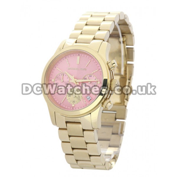 Distinctive 38MM MICHAEL KORS Replica Watches With Pink Dials Hot Sale UK