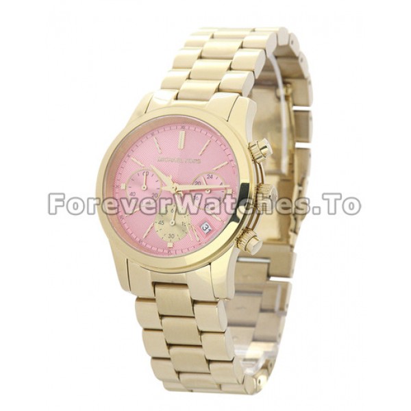 Distinctive 38MM MICHAEL KORS Replica Watches With Pink Dials Hot Sale UK