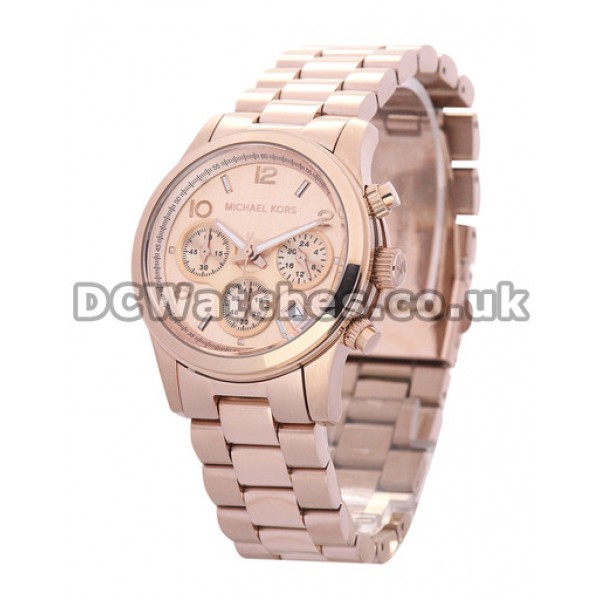 Precious UK MICHAEL KORS Copy Watches With Rose Gold & Steel Cases And Bracelets