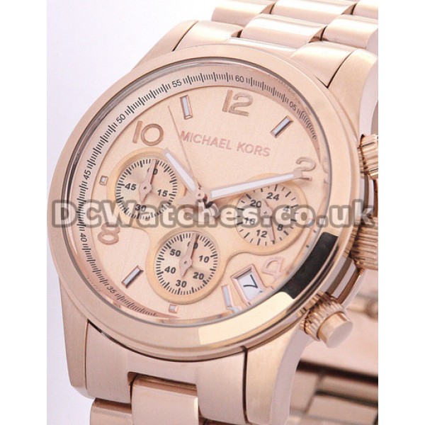 Precious UK MICHAEL KORS Copy Watches With Rose Gold & Steel Cases And Bracelets