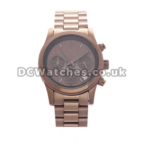 Special Coffee Dials MICHAEL KORS Replica Watches With 38MM Coffee Gold & Steel Cases
