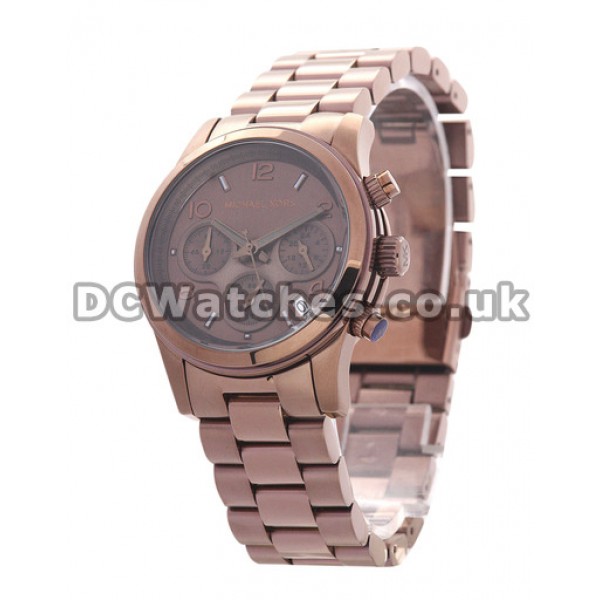 Special Coffee Dials MICHAEL KORS Replica Watches With 38MM Coffee Gold & Steel Cases