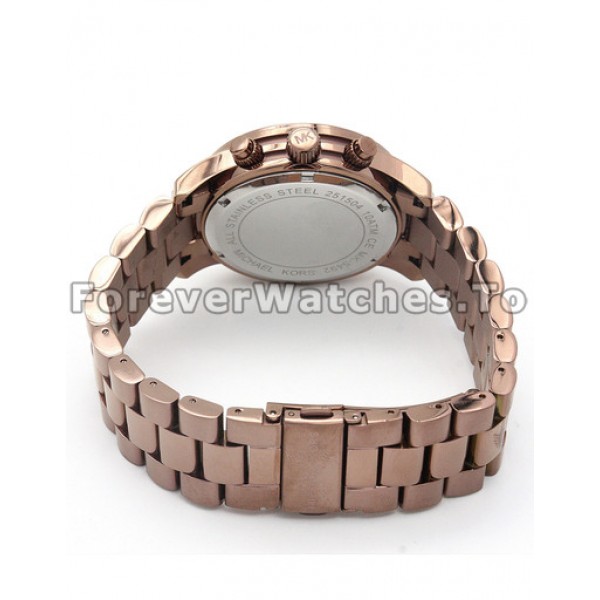 Special Coffee Dials MICHAEL KORS Replica Watches With 38MM Coffee Gold & Steel Cases