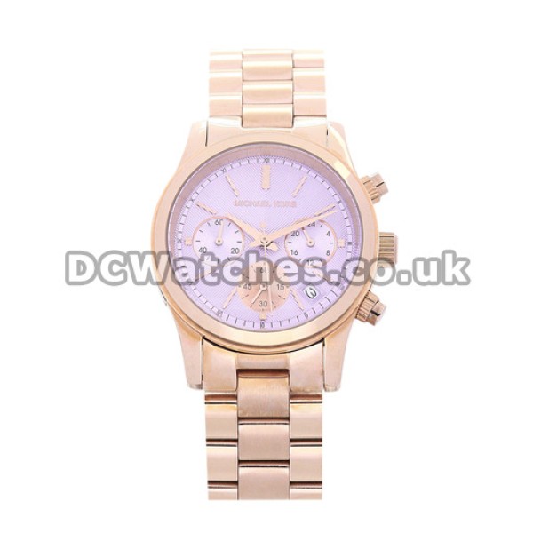 38MM Top Swiss MICHAEL KORS Quartz Copy Watches With Pink Dials Sale