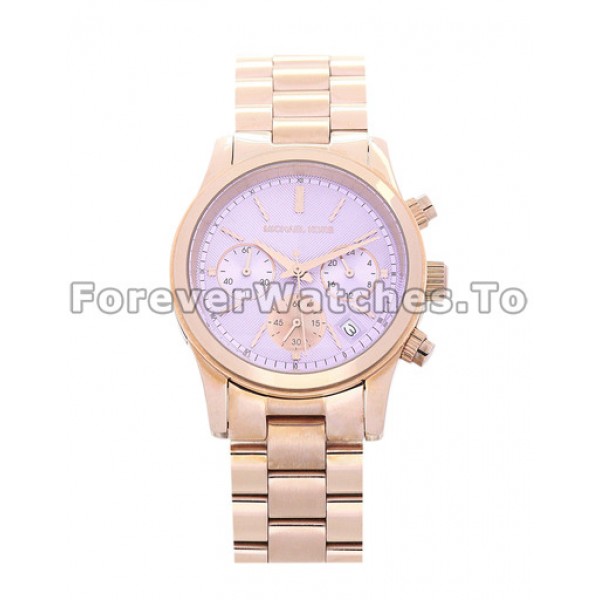 38MM Top Swiss MICHAEL KORS Quartz Copy Watches With Pink Dials Sale