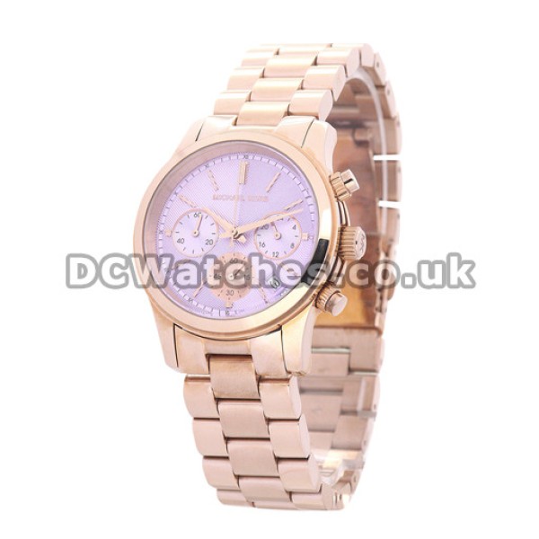 38MM Top Swiss MICHAEL KORS Quartz Copy Watches With Pink Dials Sale