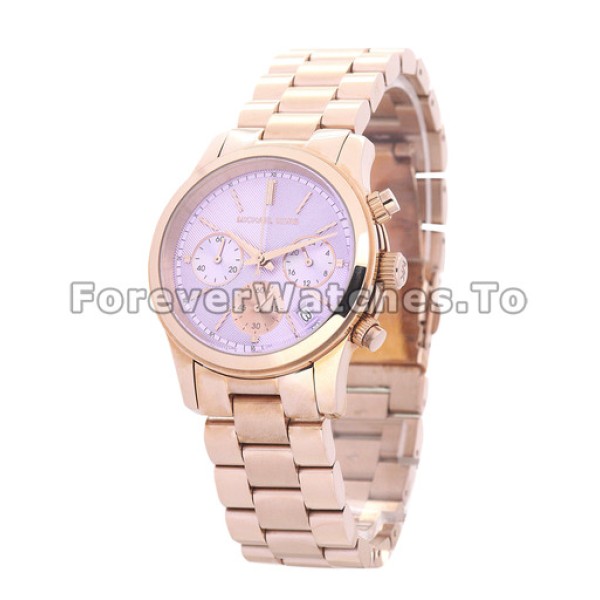38MM Top Swiss MICHAEL KORS Quartz Copy Watches With Pink Dials Sale