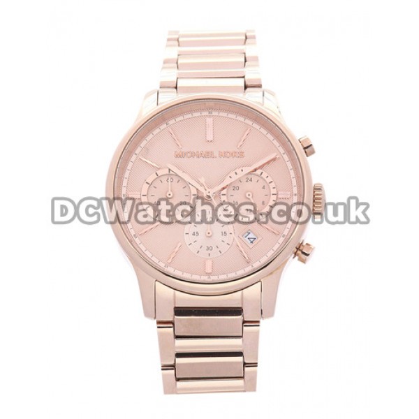 Luxury Swiss MICHAEL KORS 38MM Copy Watches With Rose gold & Steel Cases