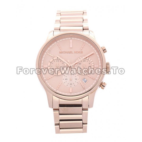 Luxury Swiss MICHAEL KORS 38MM Copy Watches With Rose gold & Steel Cases