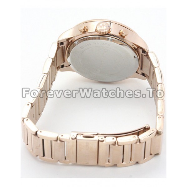 Luxury Swiss MICHAEL KORS 38MM Copy Watches With Rose gold & Steel Cases