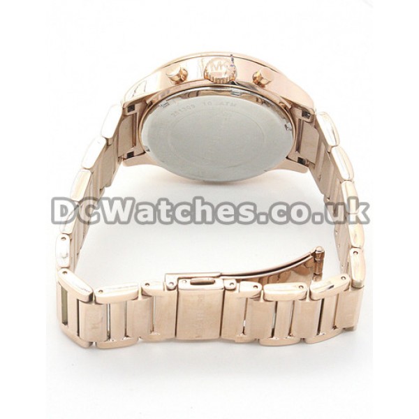 New 41MM MICHAEL KORS Fake Watches With Rose Gold Dials And Arabic Numerals