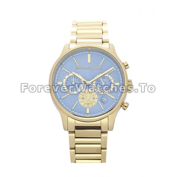 Cool Blue Dials MICHAEL KORS Quartz Copy Watches With 38MM Cases Sale UK
