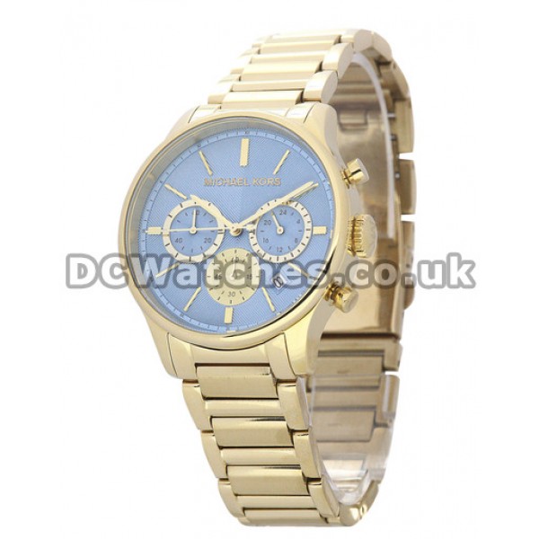 Cool Blue Dials MICHAEL KORS Quartz Copy Watches With 38MM Cases Sale UK