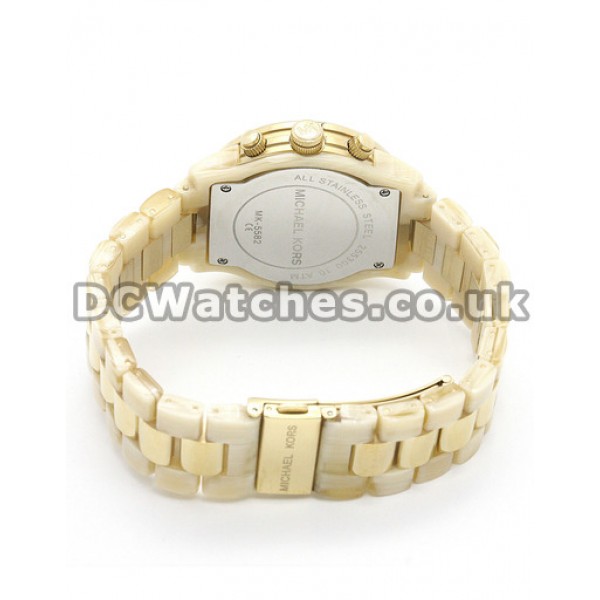 Precious Diamond Bezels UK MICHAEL KORS Replica Watches With Resin Bracelets