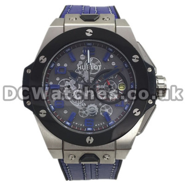 Attractive Black Bezels Hublot Copy Watches With 48MM Steel Cases Sale For Men