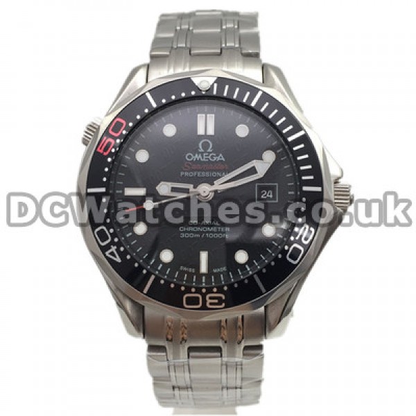 Meaningful 41MM Omega Seamaster 300M Fake Watches With Black Dials And Black Bezels