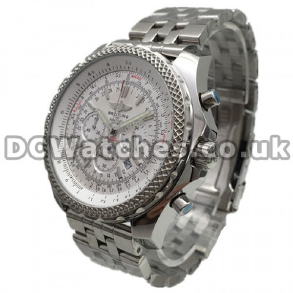 Practical UK Breitling Bentley Copy Watches With White Dials And White Sub-dials For Men