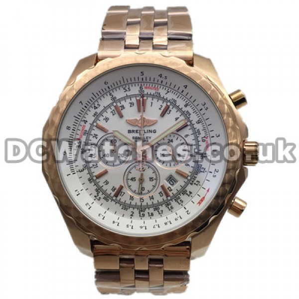 Valuable Swiss Breitling Bentley Fake Watches With Rose Gold & Steel Cases And Bracelets