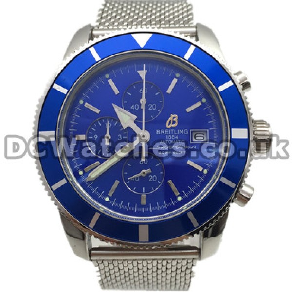 Pretty 44MM Breitling SuperOcean Heritage Fake Watches With Blue Dials For Men UK