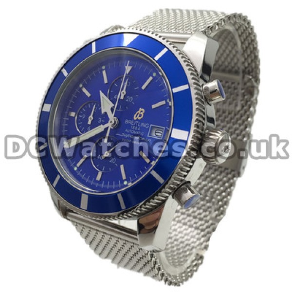 Pretty 44MM Breitling SuperOcean Heritage Fake Watches With Blue Dials For Men UK