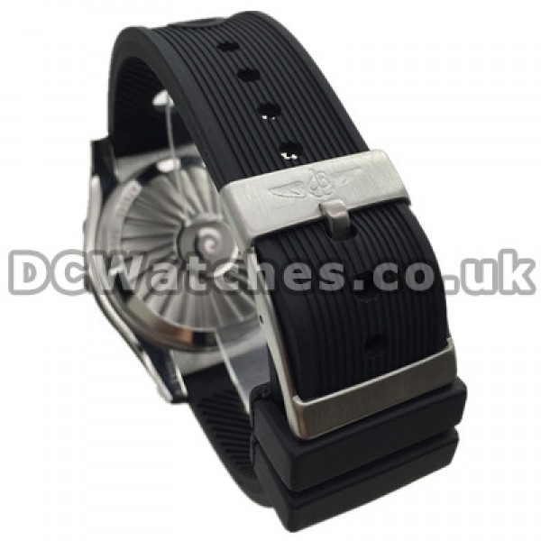 Professional 44MM Breitling B1 Fake Watches With White Dials And Black Bezels For Men
