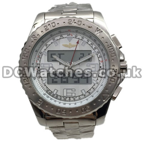 44MM Steel Cases Swiss Breitling B1 Replica Watches For Men With Steel Bracelets