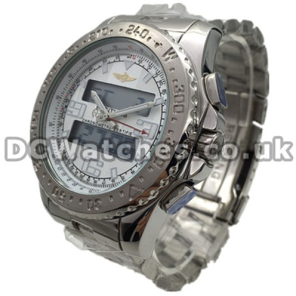 44MM Steel Cases Swiss Breitling B1 Replica Watches For Men With Steel Bracelets