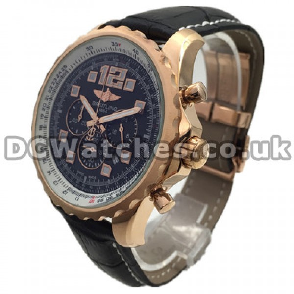 Luxury Black Dials Breitling Aerospace Quartz Copy Watches With Black Belt Straps UK
