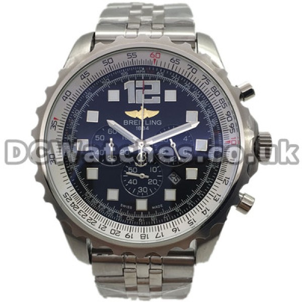 Quartz Swiss Breitling Aerospace Black Dials Fake Watches With Silver Hands For UK Sale